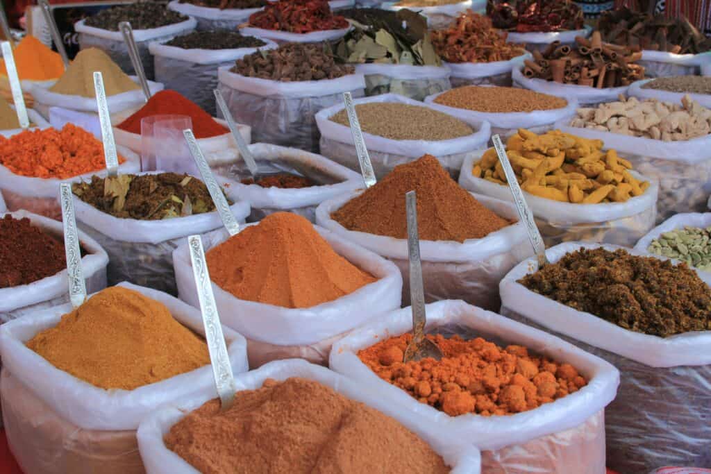 Spices from overseas markets make some of the best souvenirs to buy when travelling